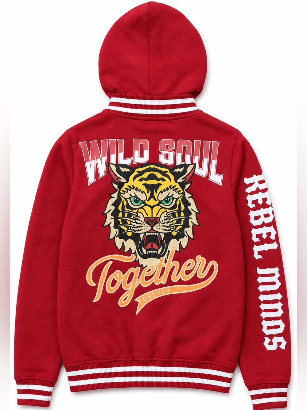 Varsity Hoodie Jacket NWT Rebel Minds Wild Soul Tiger
